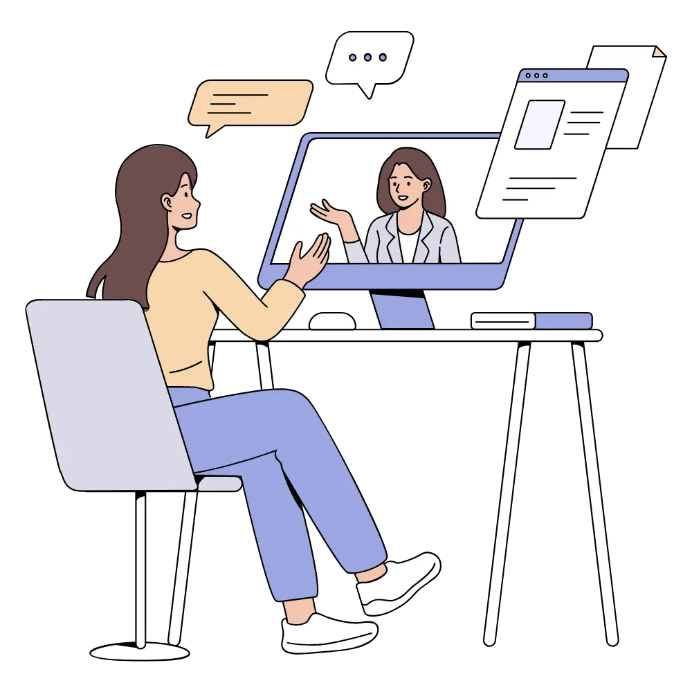 2 femmes en visioconférence