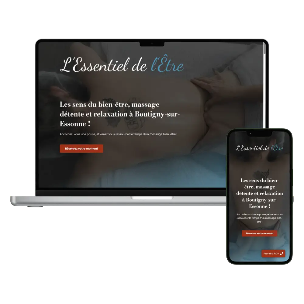 Capture d'écran du site l'essentiel de l'Être sur portable et mobile.